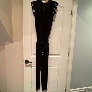 Michael Kors Black Jumpsuit with Studded Accents with pockets!!